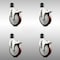 Service Caster 5 Inch 316SS Maroon Poly Swivel 1-3/4 Inch Expanding Stem Caster Set Lock Brake SCC-SS316TTLEX20S514-PPUB-MRN-134-4 - alternate 3